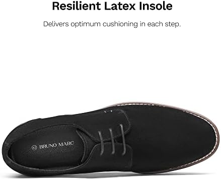 Bruno Marc Men's Suede Leather Lace Up Derbys Brogues Shoes,Size 10,Black,URBAN-08 Amazon.co.uk: Fashion - Image 3