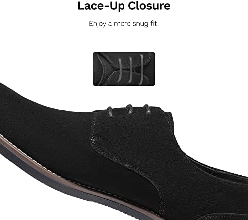Bruno Marc Men's Suede Leather Lace Up Derbys Brogues Shoes,Size 10,Black,URBAN-08 Amazon.co.uk: Fashion - Image 2