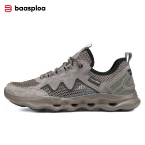 Baasploa Men Hiking Shoes Non-slip Breathable Summer Male Outdoor Sneakers Luxury Designer Trekking Climbing Sport Shoes For Men